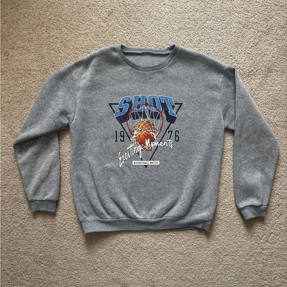 Gray Basketball Graphic Women’s Sweater